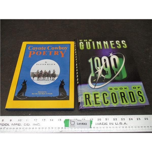 (2) Books - coyote cowboy poetry + 1999 guinness record book