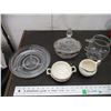Image 2 : Old English Johnson bros cream + sugar + clear glass items