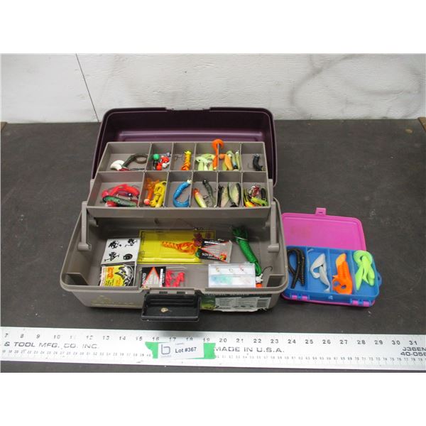 fishing box with contents