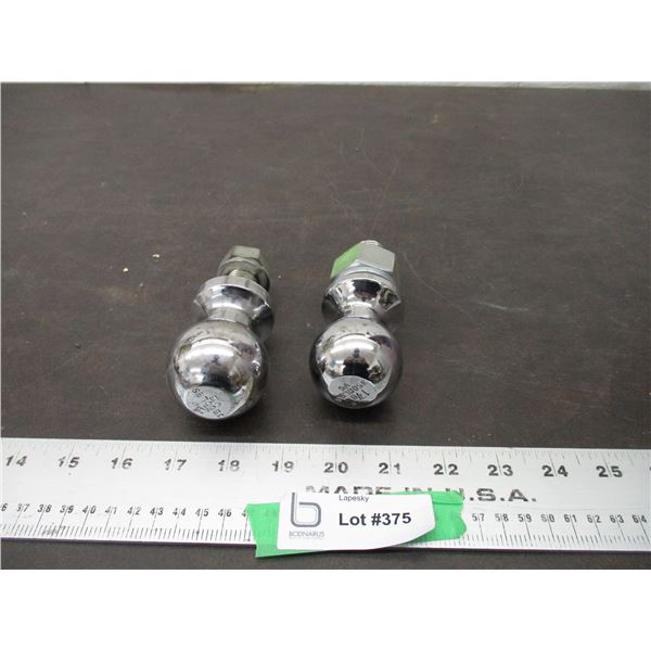 (2) trailer hitch balls 1/78" + 2"