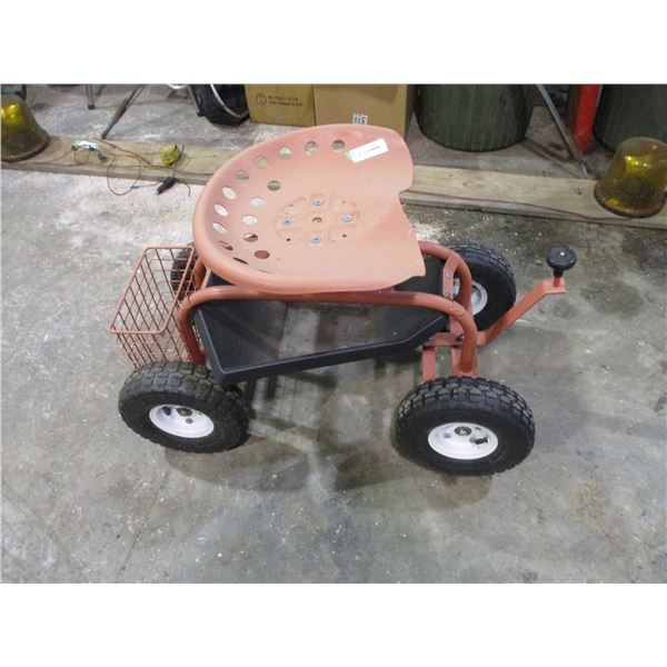 4 wheel parts chair with tin seat