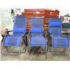 Image 1 : 3X THE BID PRICE - Blue lounge lawn chairs (reclining)