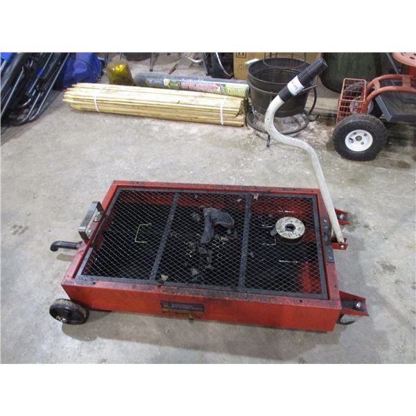 4 wheel portable oil drain cart