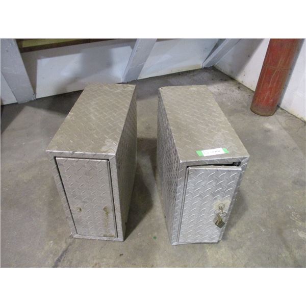2X THE BID PRICE - Truck tool boxes (with keys) 19x19x8 checkered plate