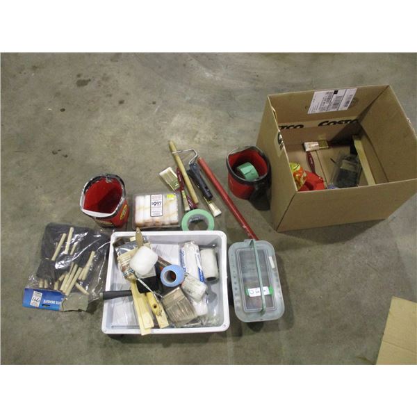 Paint related - brushes, tray, etc