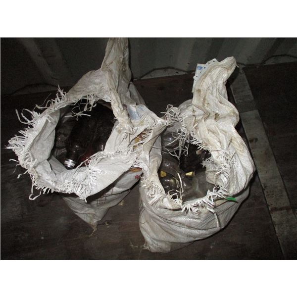 Vintage beer + whiskey bottles