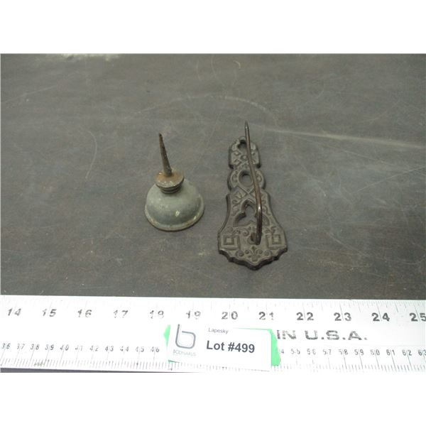 mini oiler + receipt holder (stamped 1872)