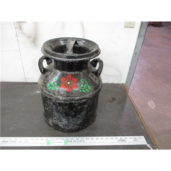 5 gallon cream can - hand painted