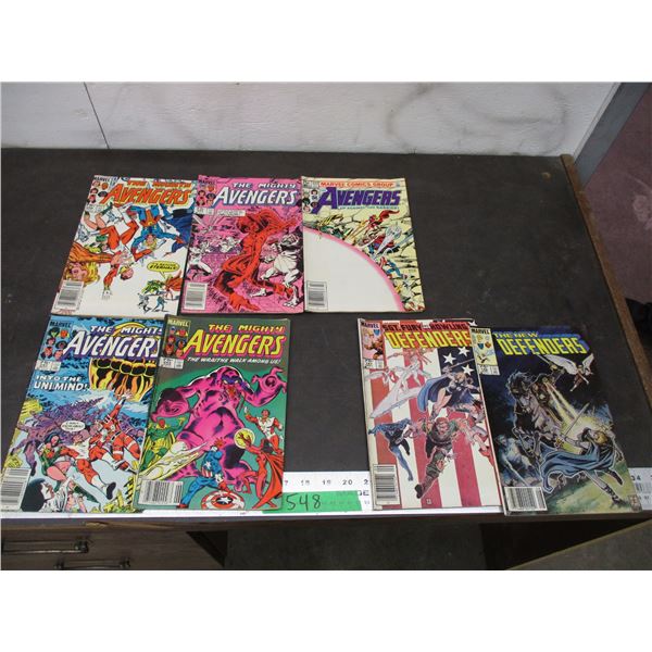 (5) Avengers + (2) Defenders comics