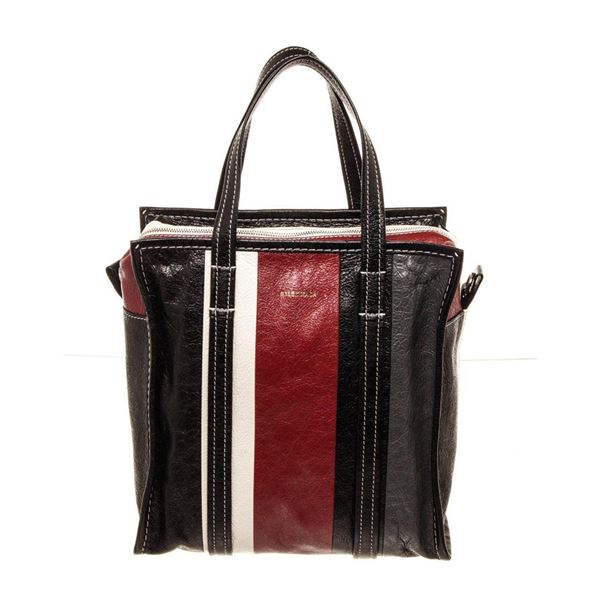 Balenciaga Black Leather Bazar Conve Shoulder Bag