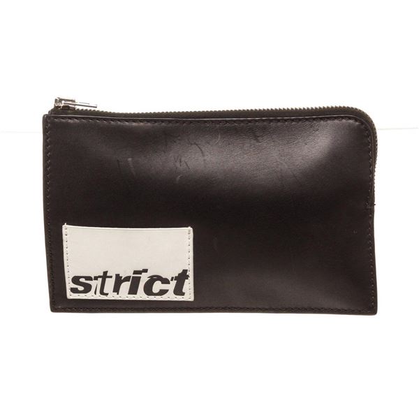 Alexander Mc Queen Black Leather Wang Clutch Bag