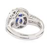 Image 3 : 2.27 ctw Sapphire and Diamond Ring - 18KT White Gold