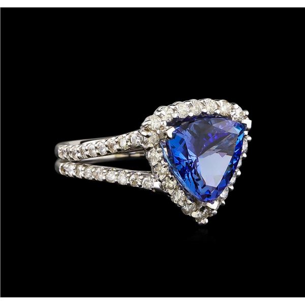 14KT White Gold 3.27 ctw Tanzanite and Diamond Ring