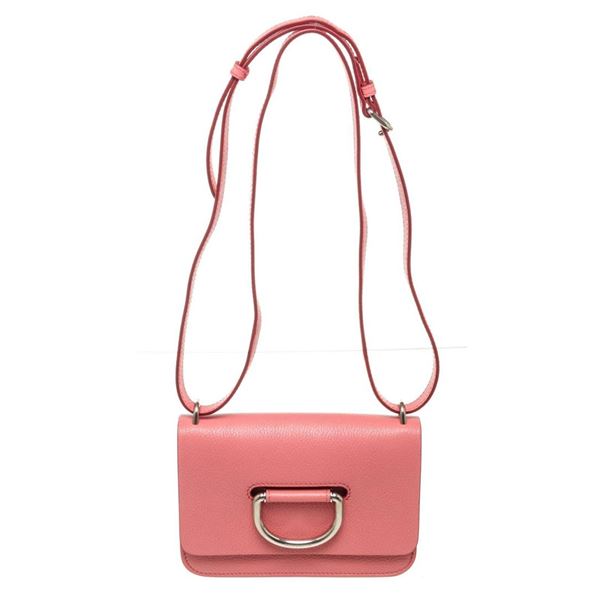Burberry Pink Leather Mini D Ring Shoulder Bag