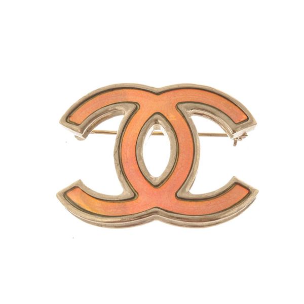 Chanel Gold Iridescent CC Brooch