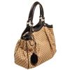 Image 2 : Gucci Brown Canvas Leather Sukey Medium Tote Bag