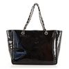 Image 1 : Chanel Black Triple CC Perforated Patent Leather Medium Tote Bag