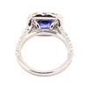 Image 3 : 1.62 ctw Sapphire and Diamond Ring - 14KT White Gold