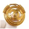 Image 2 : Chanel Gold-tone Braided CC Brooch