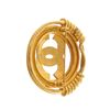 Image 5 : Chanel Gold-tone Braided CC Brooch