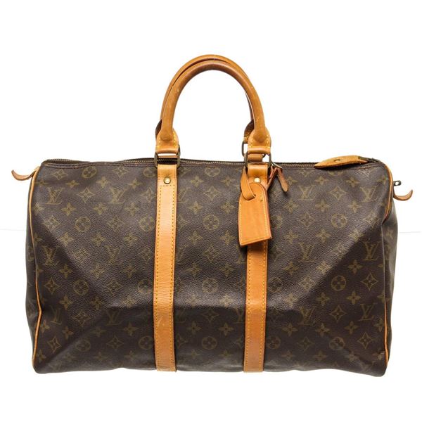 Louis Vuitton Brown Monogram Canvas Keepall 45cm Travel Bag