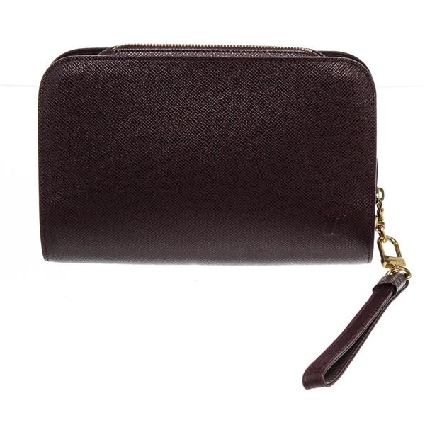 Louis Vuitton Black Leather Baikal Clutch