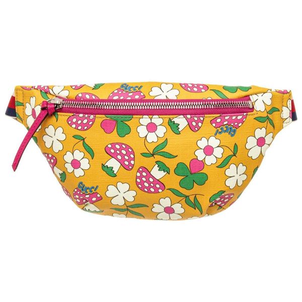 Gucci Yellow Cotton Small Kids Waist Bag