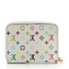 Image 2 : Louis Vuitton White Multicolor Monogram Canvas Leather Zippy Coin Purse