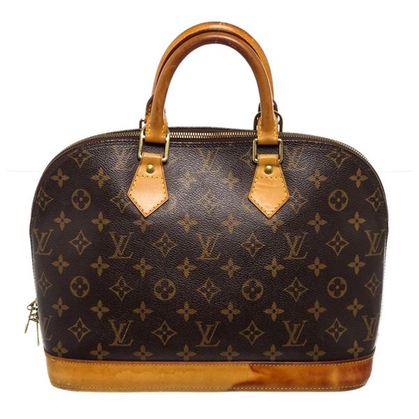 Louis Vuitton Brown Monogram Canvas Alma PM Satchel Bag