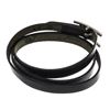 Image 3 : Hermes Black Leather Palladium Plated Behapi Double Tour Bracelet