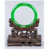 Image 1 : Chinese Fine Green Jadeite Bangle with COA