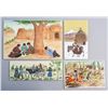 Image 1 : Lot of 4 Miniature Board Mixed Media