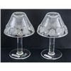 Image 1 : 2-PC Candle Lamps Bohemian Crystal Czech Republic
