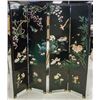 Image 1 : Set of 4 Chinese Black Lacquer Carved Screen
