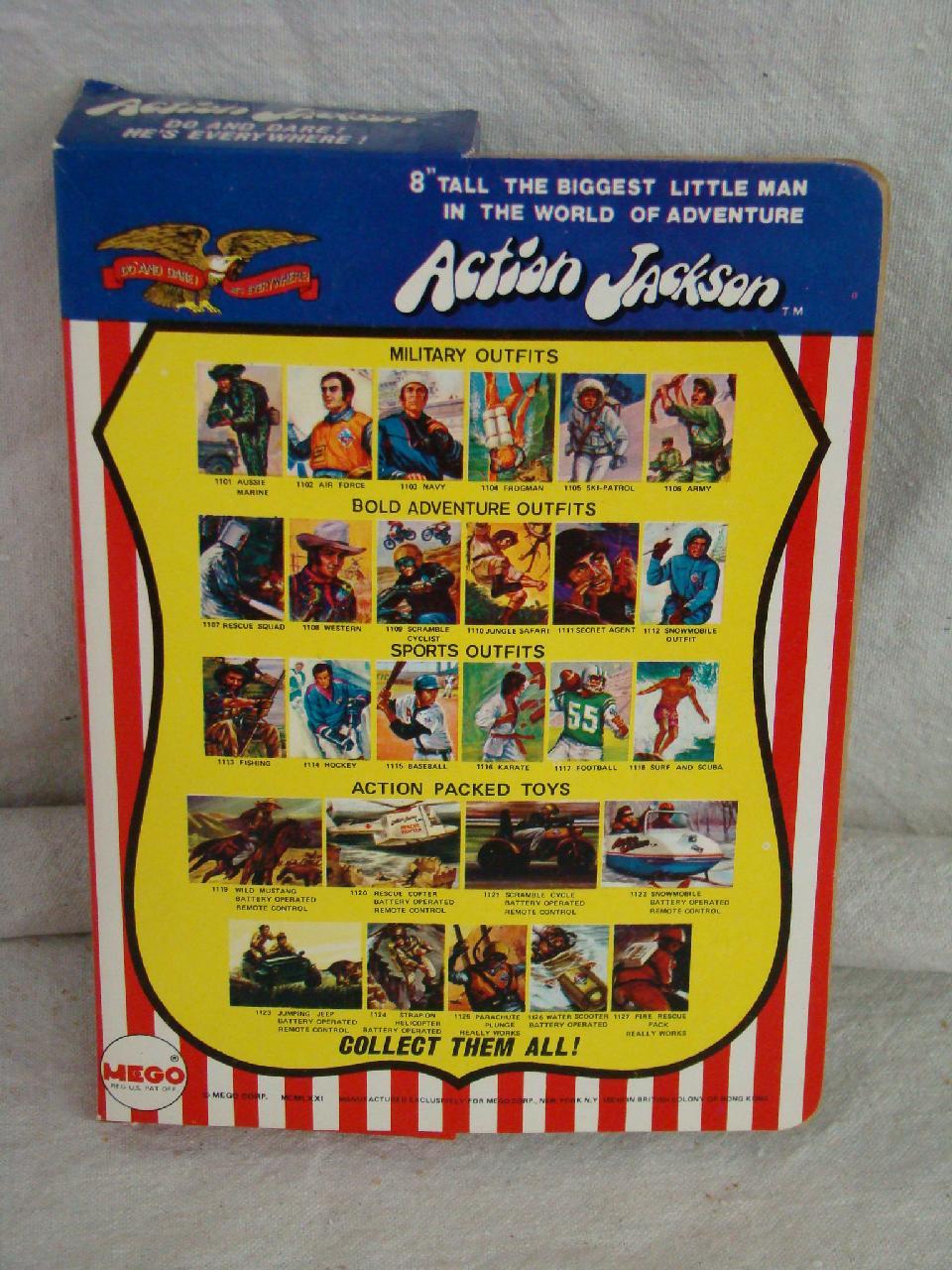 3 Mint in Box Mego Action Jackson Figures