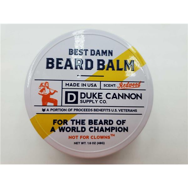 Duke Cannon Best Damn Beard Balm - Redwood Scent 48g