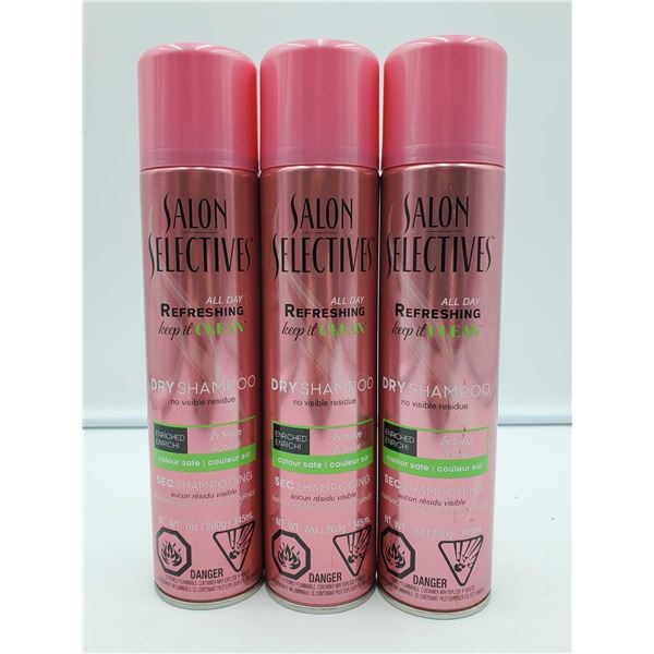 Salon Selectives All Day Refreshing Dry Shampoo 3x200g