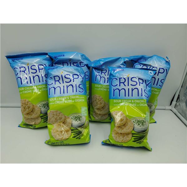 Crispy Mini Sour Cream & Onion Brown Rice Chips 6x100g