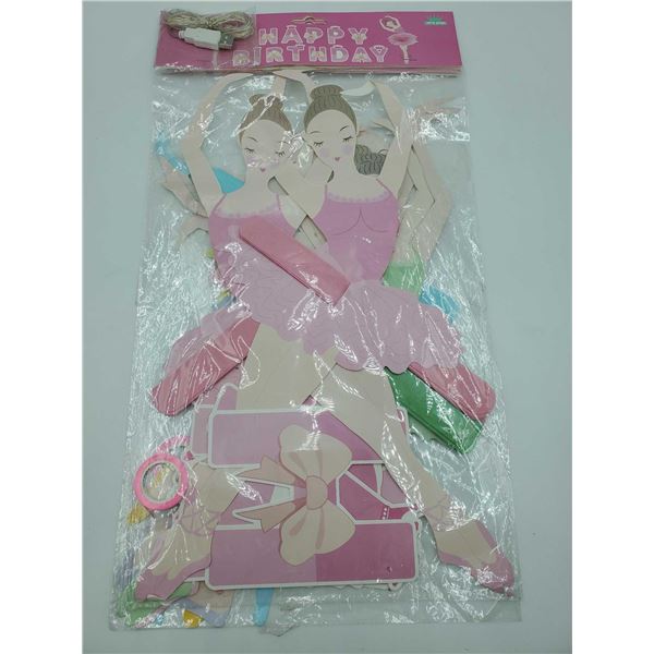 USB LED Light Ballerina Birthday Banner