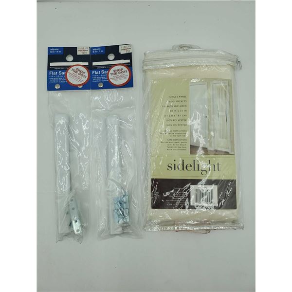 Front Door Privacy Sidelight Curtain with mounting Brackets