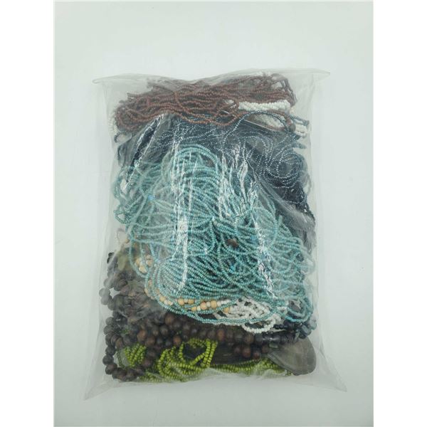 Bag Lot Assorted Hand Made Bead & Shell  Necklaces