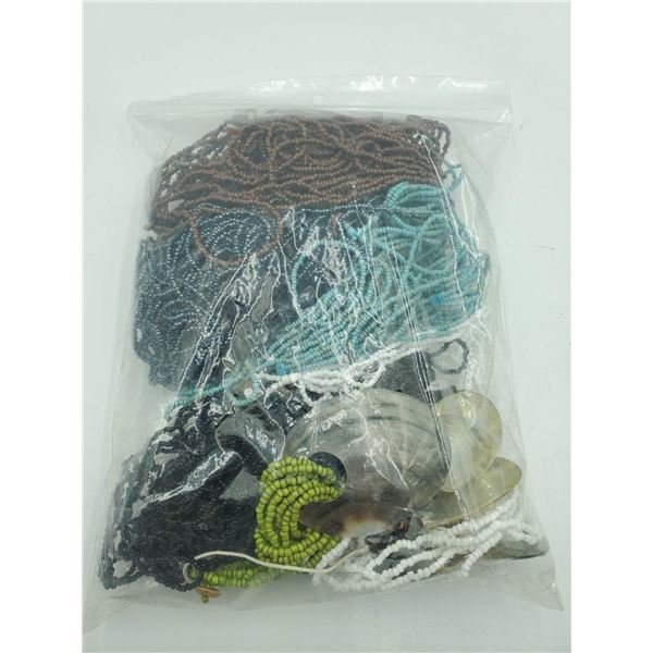 Bag Lot Assorted Hand Made Bead & Shell Necklaces
