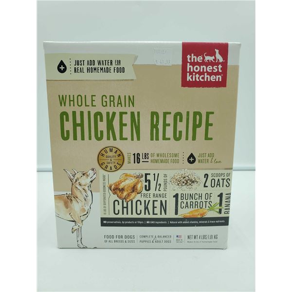 The Honest Kitchen Whole Grain Chicken Recipe Dehydrated Dog Food - Makes 16Lbs of Food