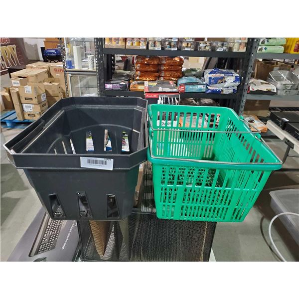 Lot of 2 Grocrey Shopping Baskets with Handles