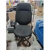 Image 1 : Hight Back Office Chair on Casters - Missing One Arm Cover