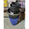 Image 1 : Assorted lot of plastic planters