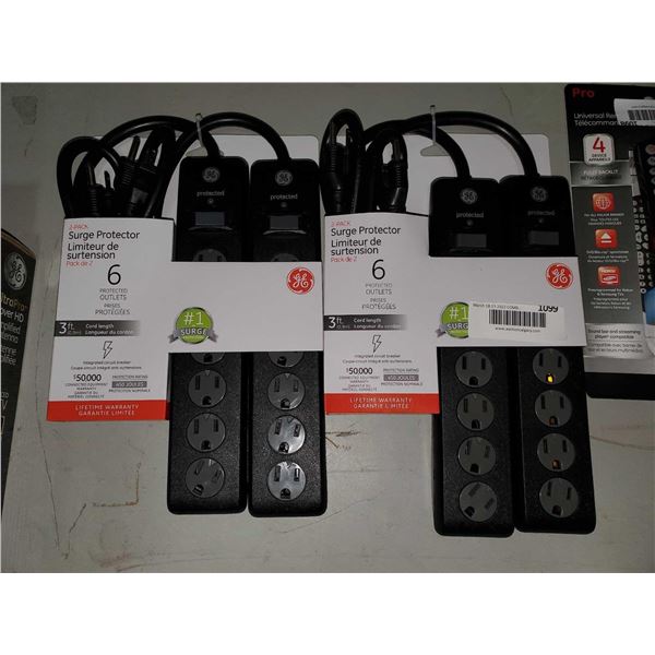 GE Surge Protecting Power Bars - 2X2pack