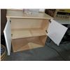 Image 2 : Set of 2 Ikea Wall Mount Shelves, 1 With Doors, 1 Without 33Lx17Tx14D