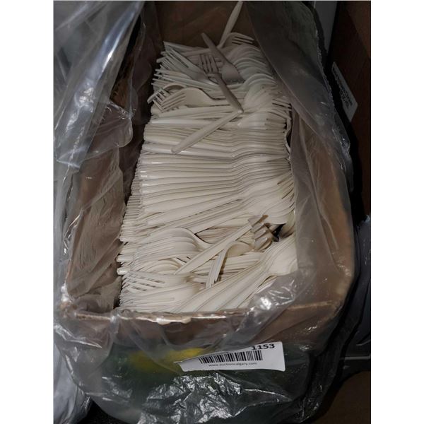 Bulk case lot of eco Plastic disposable forks