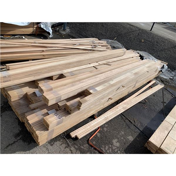 Pallet lot of 1x3x10-12 Double Channel Moulding approx 168 Pcs
